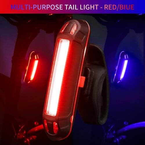 Bicycle Light Mountain Bike Taillight Waterproof Riding Rear Light Led Usb Chargeable The Dark for Running Walking Cycling Light