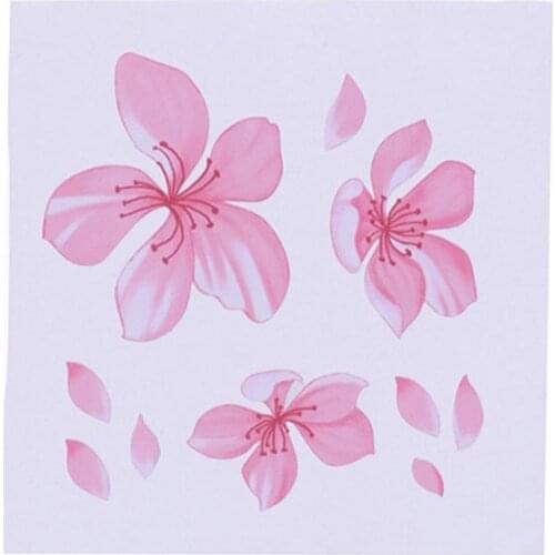 Cherry Blossom Floral Car Stickers Pink Autol Decal Bumperl Window Car Tuning Styling Accessories D5QE