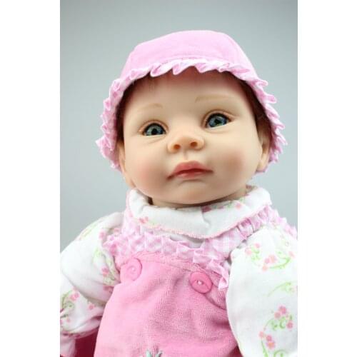 High Quality Babydoll Imported Mohair Doll Silicone Vinyl Toys Soft Cotton Body Children Birthday Present