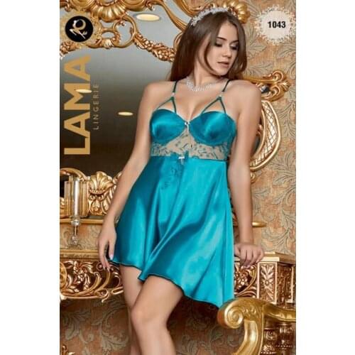 Women Turquoise Nightgown - RNL-LM1043