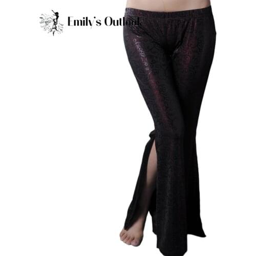 Printing Bell-bottom Belly Dance Tribal Costume Pants ATS Bloomers Trousers Maroon Black Grey M L Free Shipping