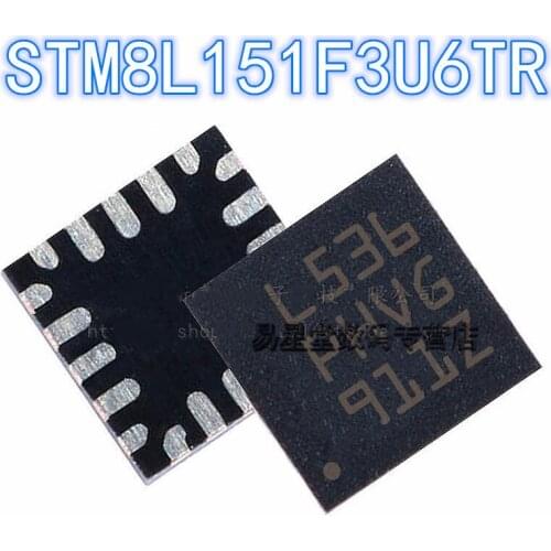 1PCS-5PCS 100% brand new original authentic STM8L151F3U6TR QFN-20 8L151F3U6TR QFN20 Code: L536-bit microcontroller 16MHz/8KB fla