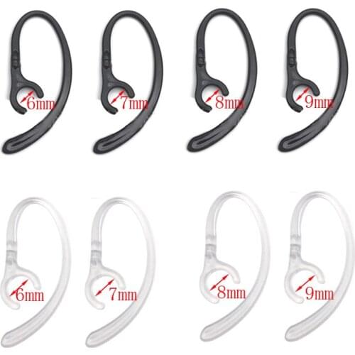 100pcs/50pairs Earphone Clip Hook Earhook Headphone Ear hook hanger for Bluetooth Headset 6.0mm 7.0mm 8.0mm 9.0mm