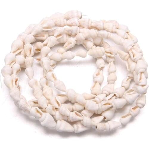 145beads / piece Natural Conch Shell Beads Isolation Bead for Jewelry Making DIY Bracelet Necklace Accessories Size 8x10mm