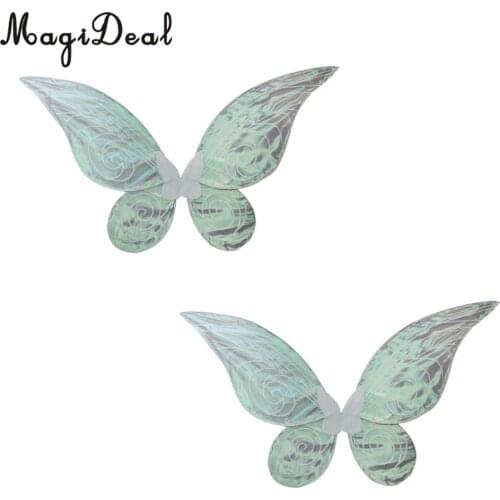 2pcs Shiny Changing Butterfly Angel Fairy Wing Adult Party Fancy Dress