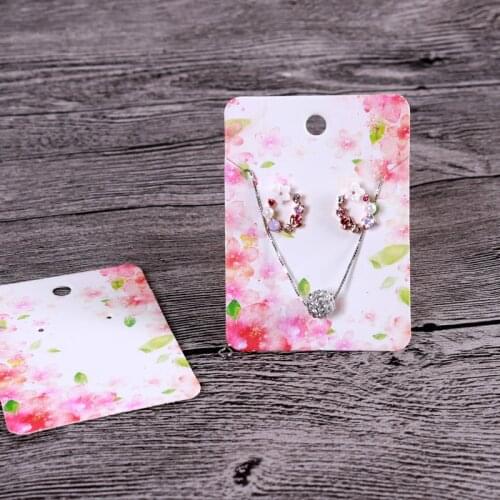 200Pcs/lot 5x7cm Paper Necklace Card Multi Designs Jewelry Earrings Card Favor Earring Necklaces Display Packaging Cards