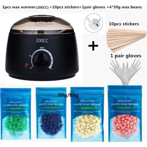 200cc mini Wax Warmer Hair Remover Eyebrow Epilator SPA Wax heater Epilator Body Waxing Depliatory For Men And Women