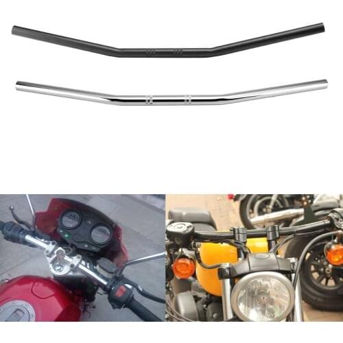 7/8" 22mm 1" 25mm Motorcycle Handlebar Cafe Racer Handle Bar Black Silver For Universal Honda/Kawasaki/Suzuki/Triumph/Yamaha