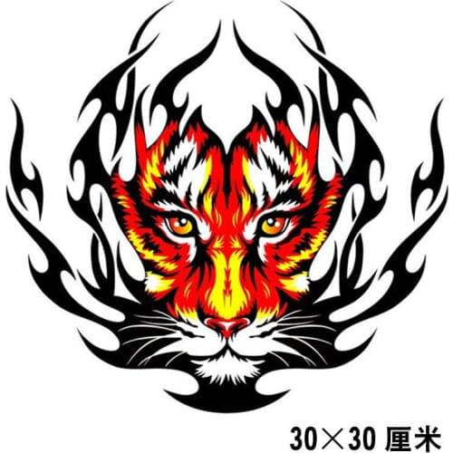 Tiger head car sticker tiger body decoration personality creative scratch cover waterproof decoration sticker for Kia car
