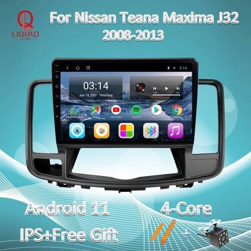 Car Multimedia Player For Nissan Teana Maxima J32 2008-2013 Android 11 IPS 4-Core DVD Car Radio GPS Navi Carplay USB Bluetooth