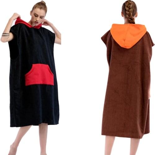 Quick Dry Multicolor Surf Poncho Beach Swim SUP Wetsuit Changing Robe/Towel for Swimming Surfing Beach Pool Travel