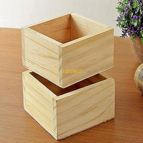 Wood Box Succulent Planter wooden Flower pot fence planter tray home and shop decorative home Storage Boxes Small Organizer#26