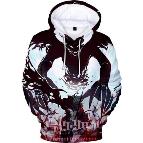 New Anime Children Hoodies Black Clover 3D Printed Hoodie Men Women Autumn Winter Casual Long Sleeve Sweatshirt Hooded Jacket