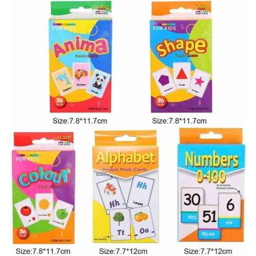 Montessori Children Learning Flash Cards English Mathematics Early Study Toy Cognitive Memory Educational Word Cards