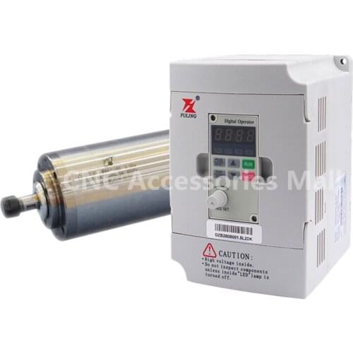 1.5kw water cooled spindle motor ER11 D80mm L190mm AC220V & 1.5kw 220v DZB280B001.5L2DK VFD Inverter Variable Frequency Drive