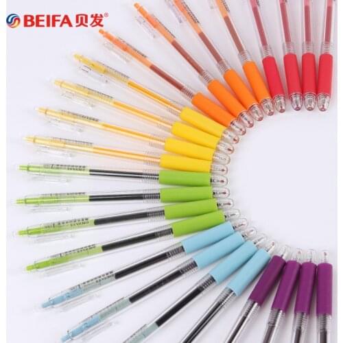 6Pcs/Set youpin BEIFA Candy Gel Pen 0.5MM Color Ink Blue/Green/Purple/Red/Orange ручка Stationery stylo For Journal Supplies