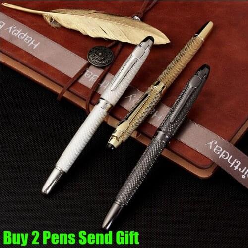 Classic Deisgn Jinhao Brand 163 Metal Roller Ballpoint Pen Office Business Men Writing Signature Pen Buy 2 Pens Send Gift