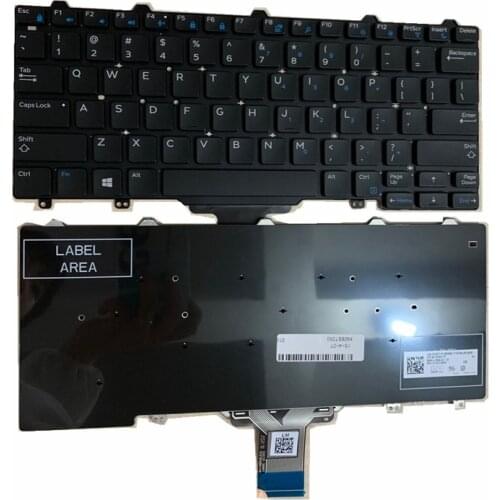 Gzeele US laptop keyboard For DELL Latitude 7350 E7270 E7250 7270MJ8HY 0MJ8HY XCD5M 0XCD5M
