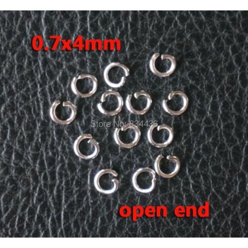 Free Shipping wholesale 0.7X4mm 316L stainless steel jump rings 1000pcs DIY necklaces bracelets accessories chains jewelry parts