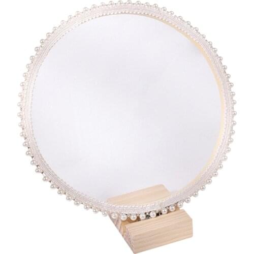 Lace Handmade Wood Earring Holder Organizer Stand Disc with Wood Stand on Table for Girls Women Jewelry Display Ornaments