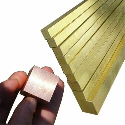 Brass square stick solid thin rod 5/6/8/10/12/15/20x5/6/8/10/12/15/20x200mm small quartet brassiness bar 20-40x20-40x20-40mm