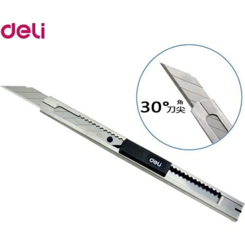 Deli Utility knife Metal Art Supplies Blade Stainless Steel Paper And Office Knife Diy Art Cutter Knife Stationery School Tools