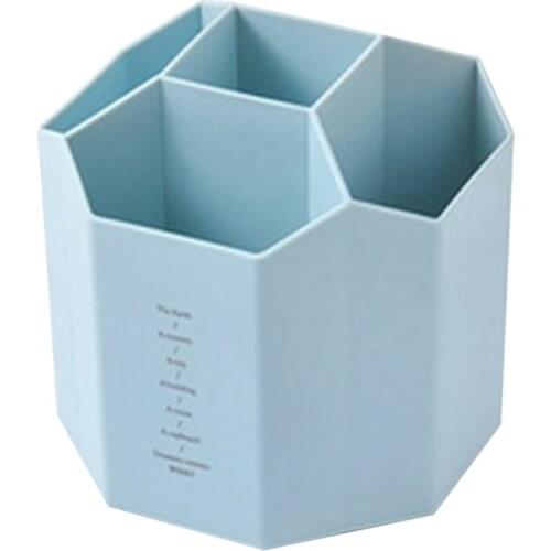 Multifunctional Cosmetic Brush Holder 360 Degree Rotating Storage Box Home Desktop Pen Holder