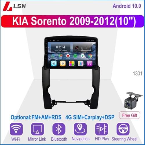 10" Android 10 For KIA Sorento 2009,2010,2011,2012 Multimedia Video GPS Navigation Car Radio Player Auto Stereo Navi Automotive