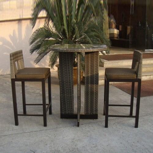 3pcs Rattan Bar Set , Outdoor Garden Table And Chairs