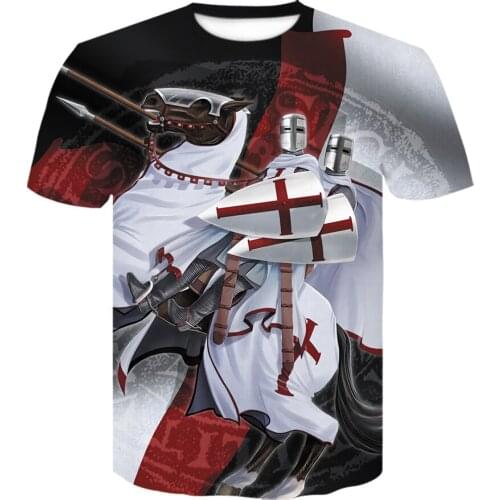 2021 latest mens 3D T shirt Templar full print short sleeve round neck T-shirt Harajuku funny tshirt Teens Unisex t shirt