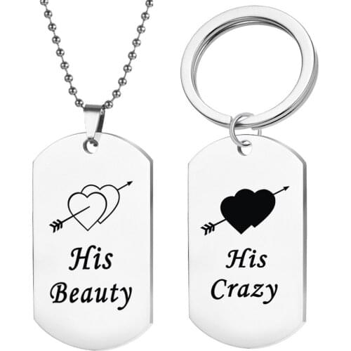 New Fashion Hot Selling Stainless Steel Ins Couple Rotating Smiling and Double Face Necklace