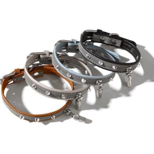 New Adjustable Personalized High Quality for Puppy Chihuahua Necklace Collar Reflective Outdoor Walking Supplies