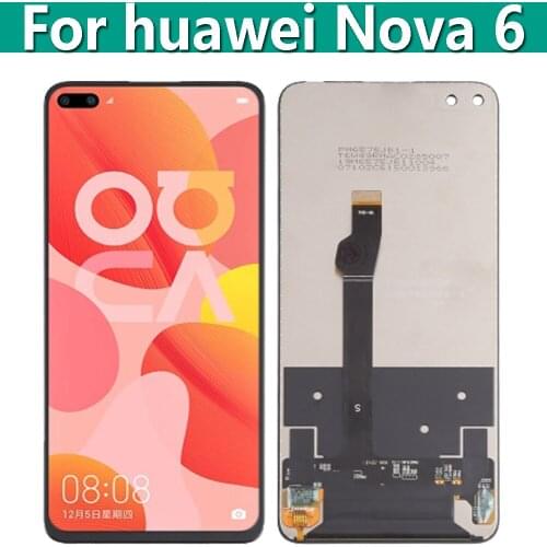 Original 6.57" For Huawei nova 6 WLZ-AL10 WLZ-AN00 WLZ-TN00 LCD Display Touch Screen Digitizer Assembly Replacement Parts
