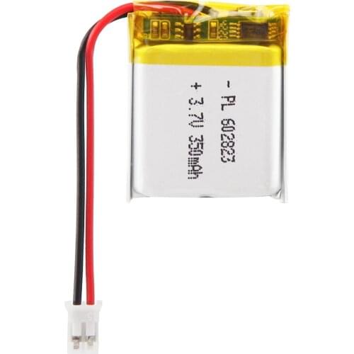 YDL 3.7V 350mAh 602823 Rechargeable Lipo Battery with JST Connector
