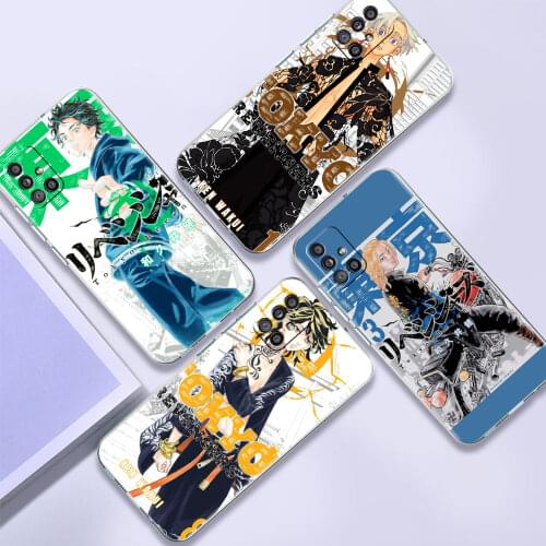 Transparent Case for Samsung Galaxy A51 A71 A21s A31 A12 A32 A11 A72 A52 Soft Back Smartphone Cover Tokyo Revengers Manjiro Sano