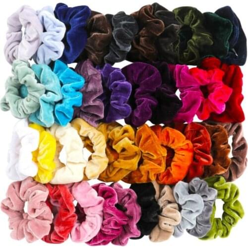 1 Set=10 PCS Scrunchie Pack Girl Hair Accessoires Soild Color Elastic Decorations Womens Hair Rope Ponytail Holder Hair Ring