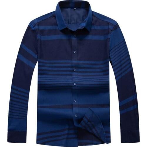 Autumn winter 8XL 6XL 5XL 4X Men Dress Shirts Brand Clothing Fashion Camisa Social Casual Men Shirt Slim Long-Sleeve Masculina