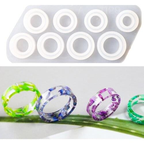 DIY Crystal Epoxy Epoxy Pendant Mold Various Sizes Curved Ring Silicone Creative Jewelry Model