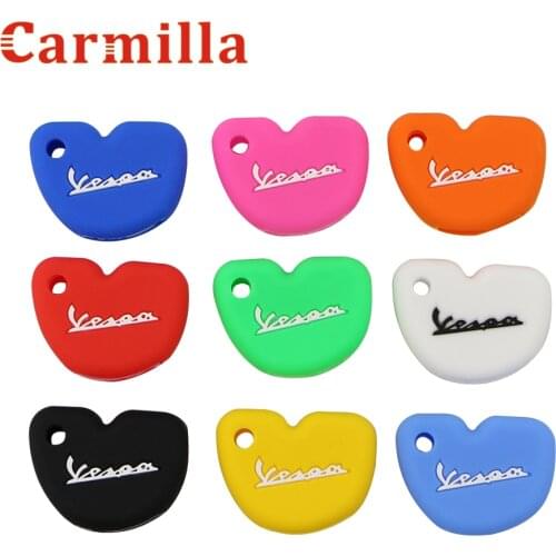 Carmilla Silicone Key Case Protector Cover Fit for Vespa Enrico Piaggio GTS300 LX150 Fly 125 3vte Gts 200 Motorcycle Key