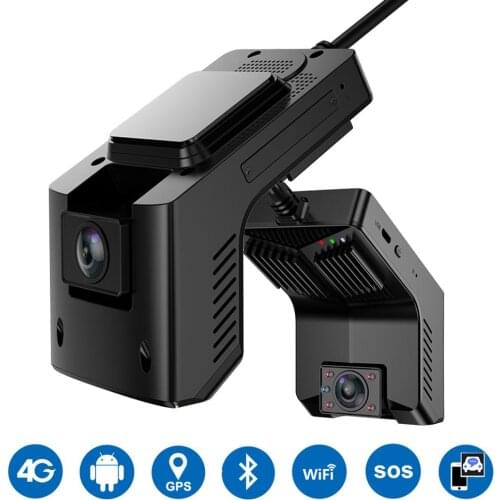 2020 New 4G Dash Cam w/ IR Night Vision Inside Android WiFi GPS Tracking Dual Car DVR Camera LiveView FHD 1080P Drive Recorder
