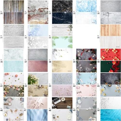 TENWISH Two-Sided 57*87cm background backdrop paper waterproof Wood marble Concrete wall Photo Background