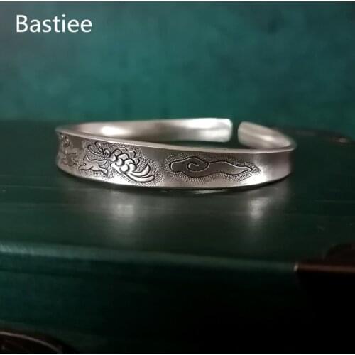 Bastiee Butterfly Bangles 999 Sterling Silver Bracelets For Women Hmong Jewellery Handmade Vintage Luxury Jewelry Ethnic Bangle