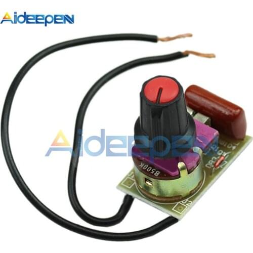 1Pcs 220V 100W Dimmer Module DIY Kit Lighting Switch Speed Regulation Module For Arduino AC Motor Potentiometer Diode MAC97A6