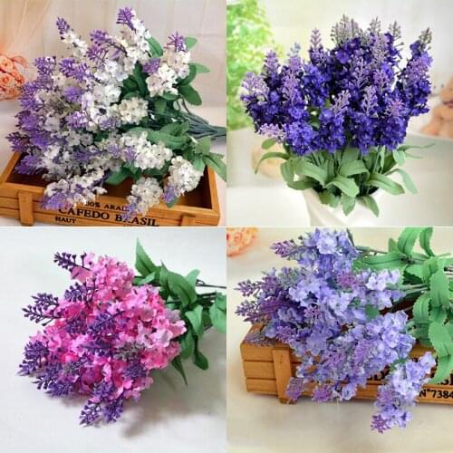 10pcs/set Artificial Flowers Lavender Bouquet Flower Blossom for Wedding Home Decoration