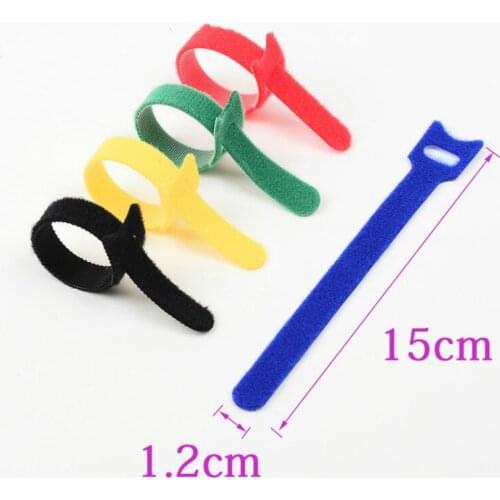 1000 pcs 5 Colors can choose Magic tape wiring harness/Cable wire ties/cord Computer cable Earphone Winder Cable velcroe ties