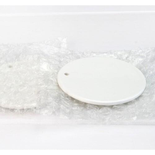 25pcs/lot Sublimation Blank Round Christmas Decoration Ceramic Pendant for Sublimation INk Transfer Printing Heat Press DIY