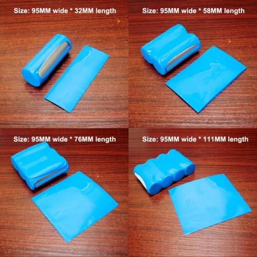 500pcs/lot 26650 lithium battery packaging outer skin PVC heat shrinkable sleeve battery skin replacement shrink film