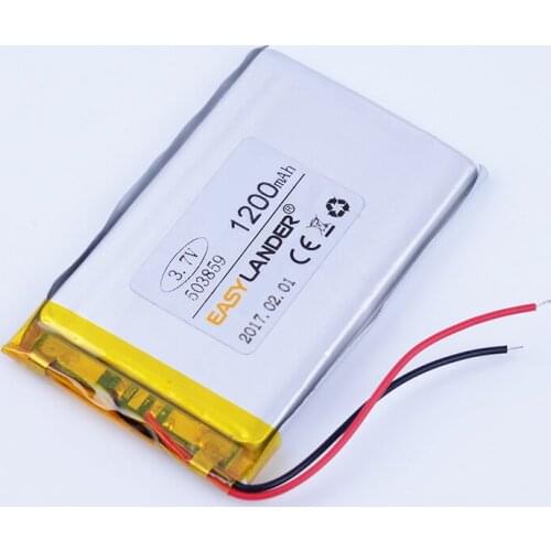 503859 3.7V 1200mAh Rechargeable Li-Polymer Li-ion Battery For MP3 MP4 MP5 GPS DVR Bluetooth Speaker toys Camera 503860 453859