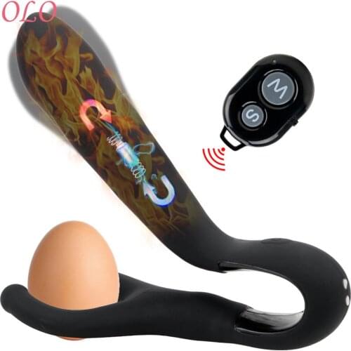 OLO Butt Plug Anal Plug Vibrator Heating Prostate Massager G-spot Stimulator Anus Stimulation Vibrators Sex Toys for Man Women