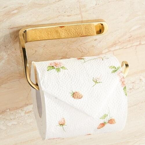 Vidric Gold toilet Paper Holder bathroom toilet roll paper holder Bathroom Accessories simple design one hand tear